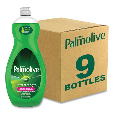 Palmolive Dishwashing Liquid, Green Scent, 32.5 oz Bottle, 9PK US04282A